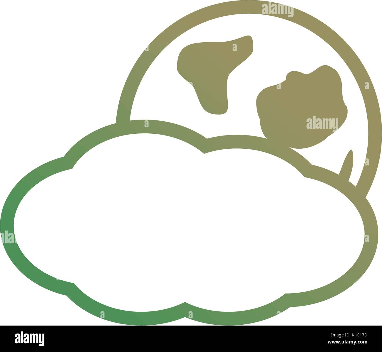 cloud and moon icon over white background vector illustration Stock ...