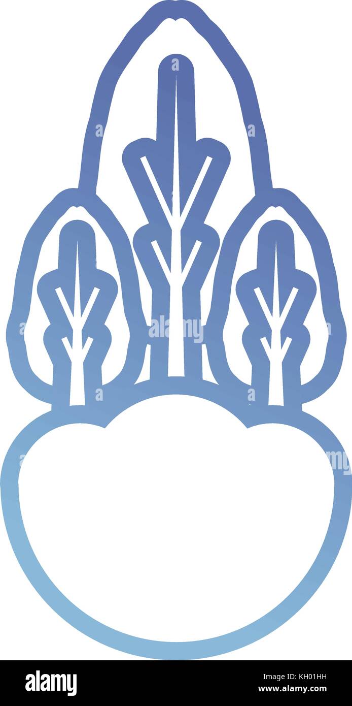 trees icon over white background vector illustration Stock Vector Image ...