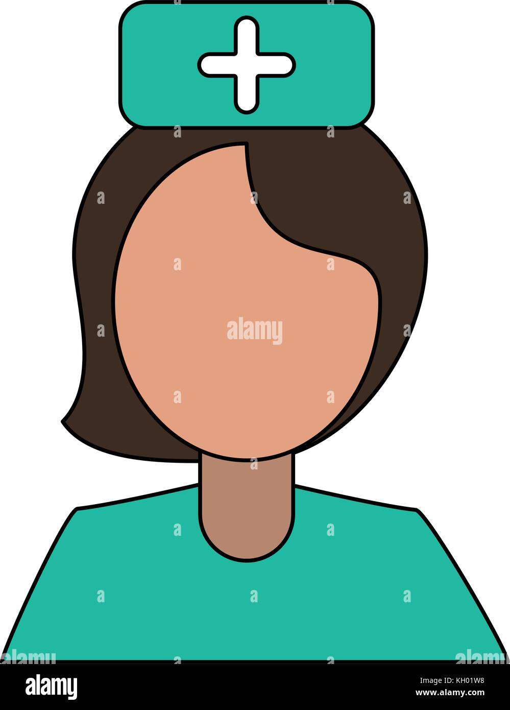 Nurse avatar profile Stock Vector