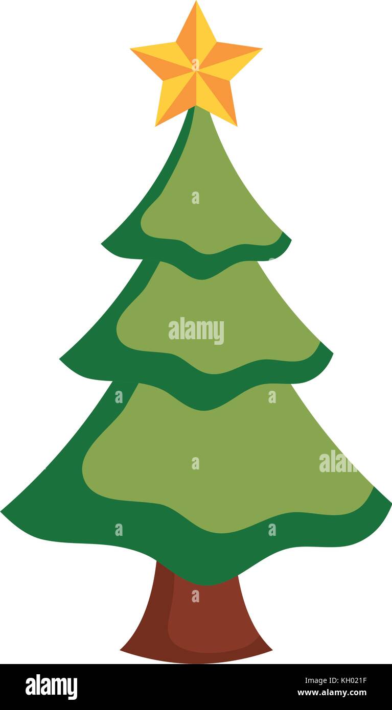 christmas tree icon over white background colorful design vector ...