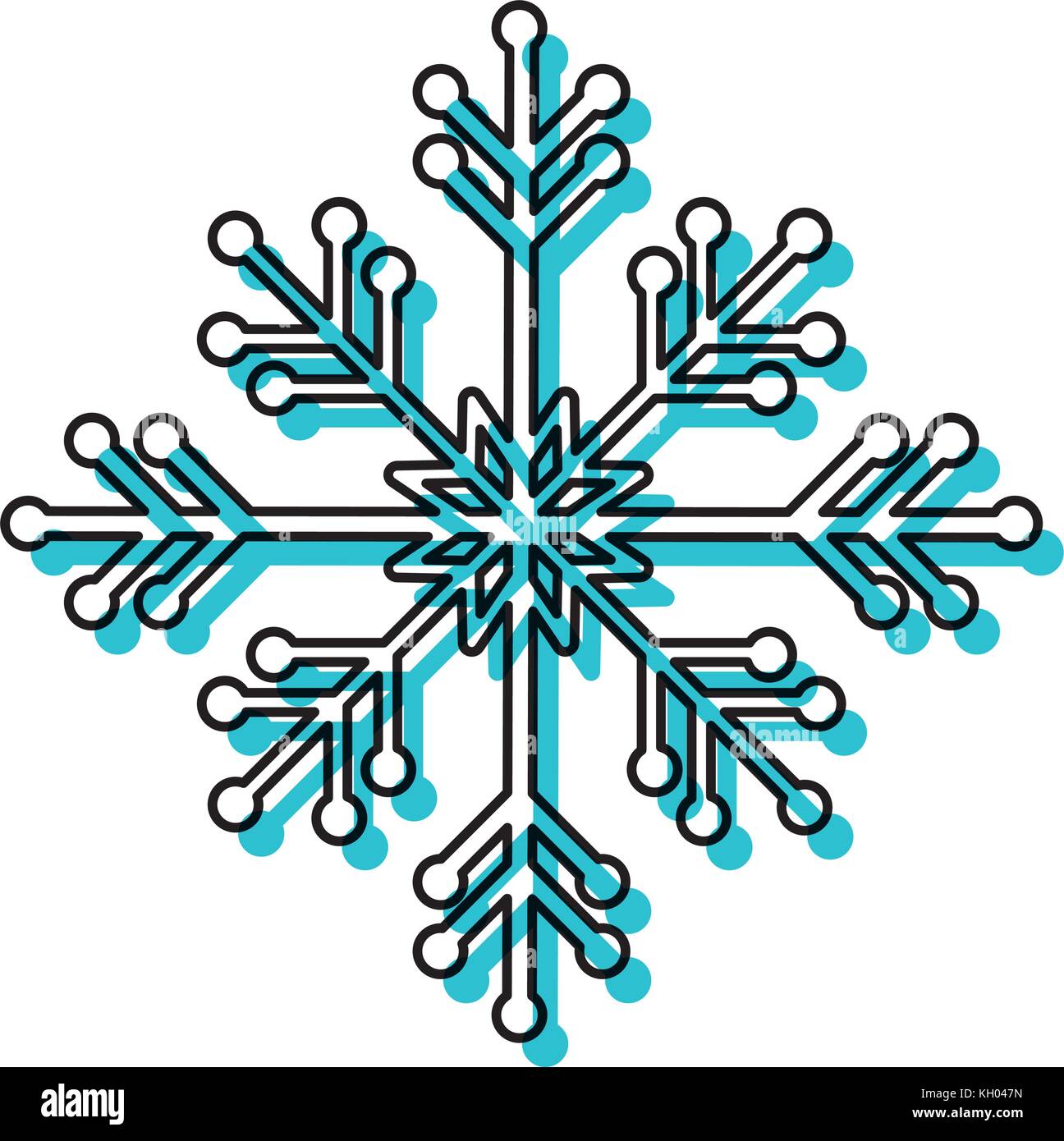 snowflake icon over white background vector illustration Stock Vector ...