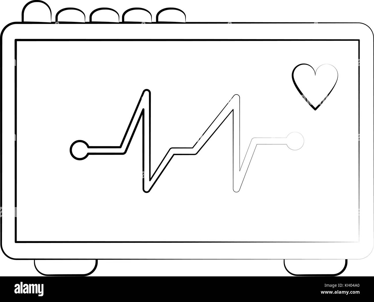 Heartbeat medical equipment Stock Vector Image & Art - Alamy