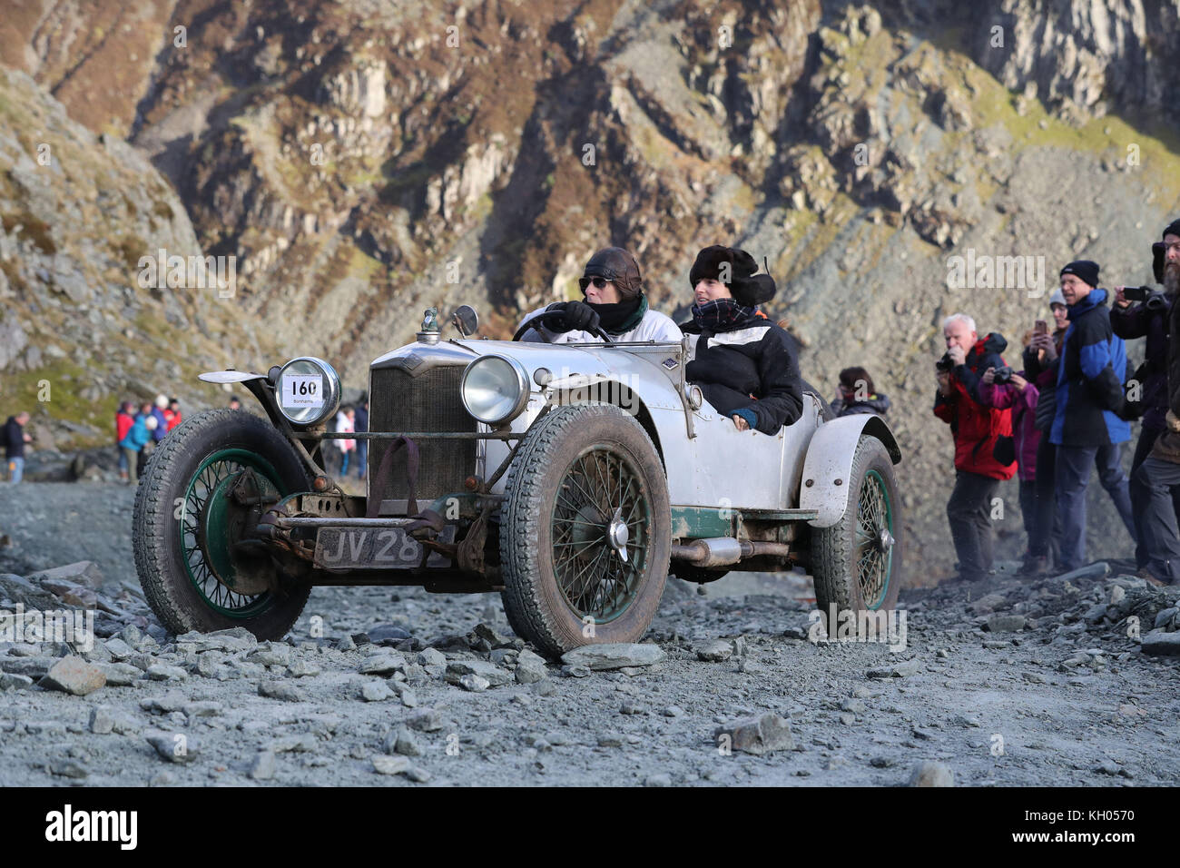 A 1927 Riley Special driven by Christopher Williams, is driven along