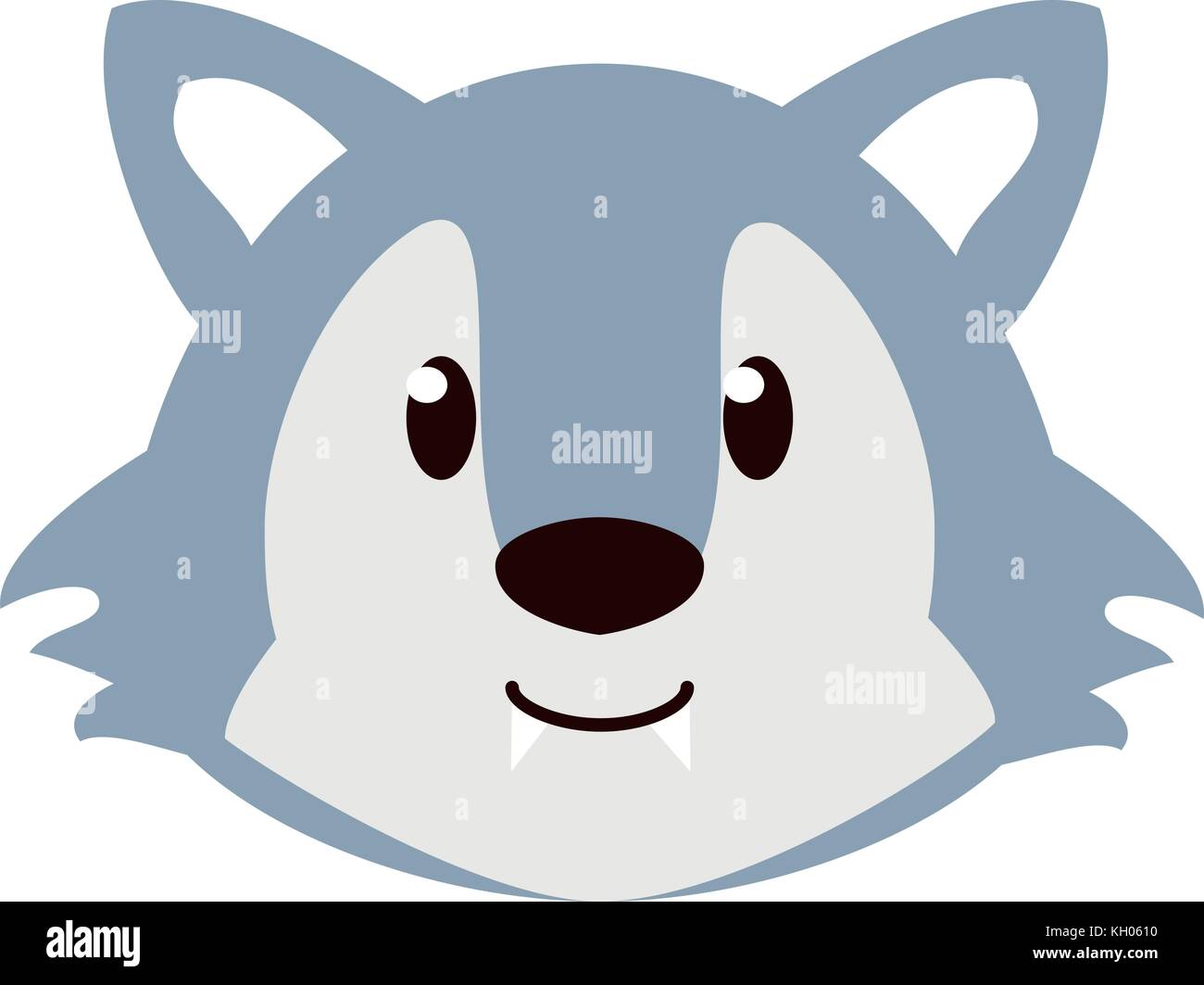 Cute wolf cartoon Stock Vector Image & Art - Alamy