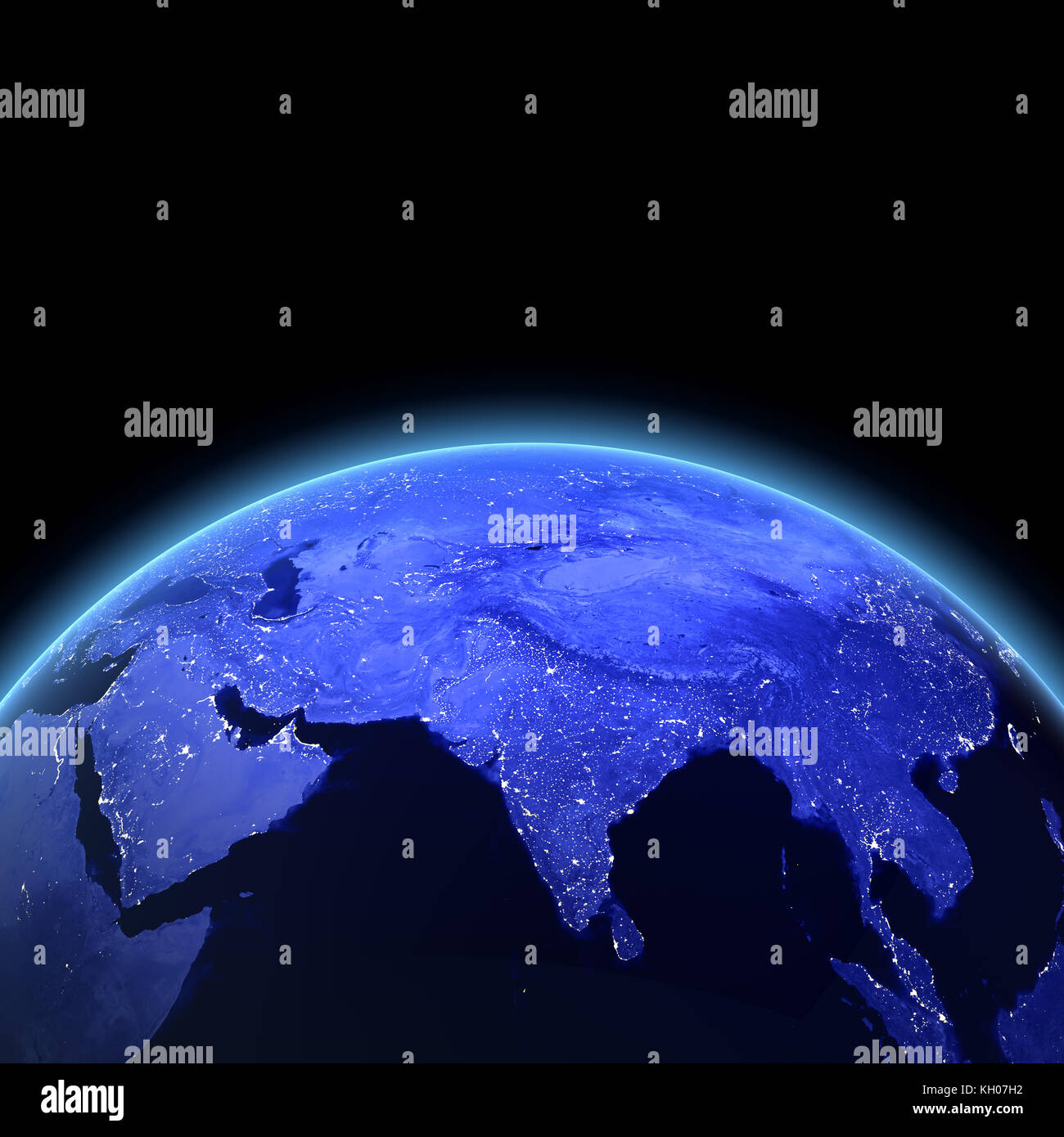 India 3d rendering maps from nasa imagery stock photo alamy