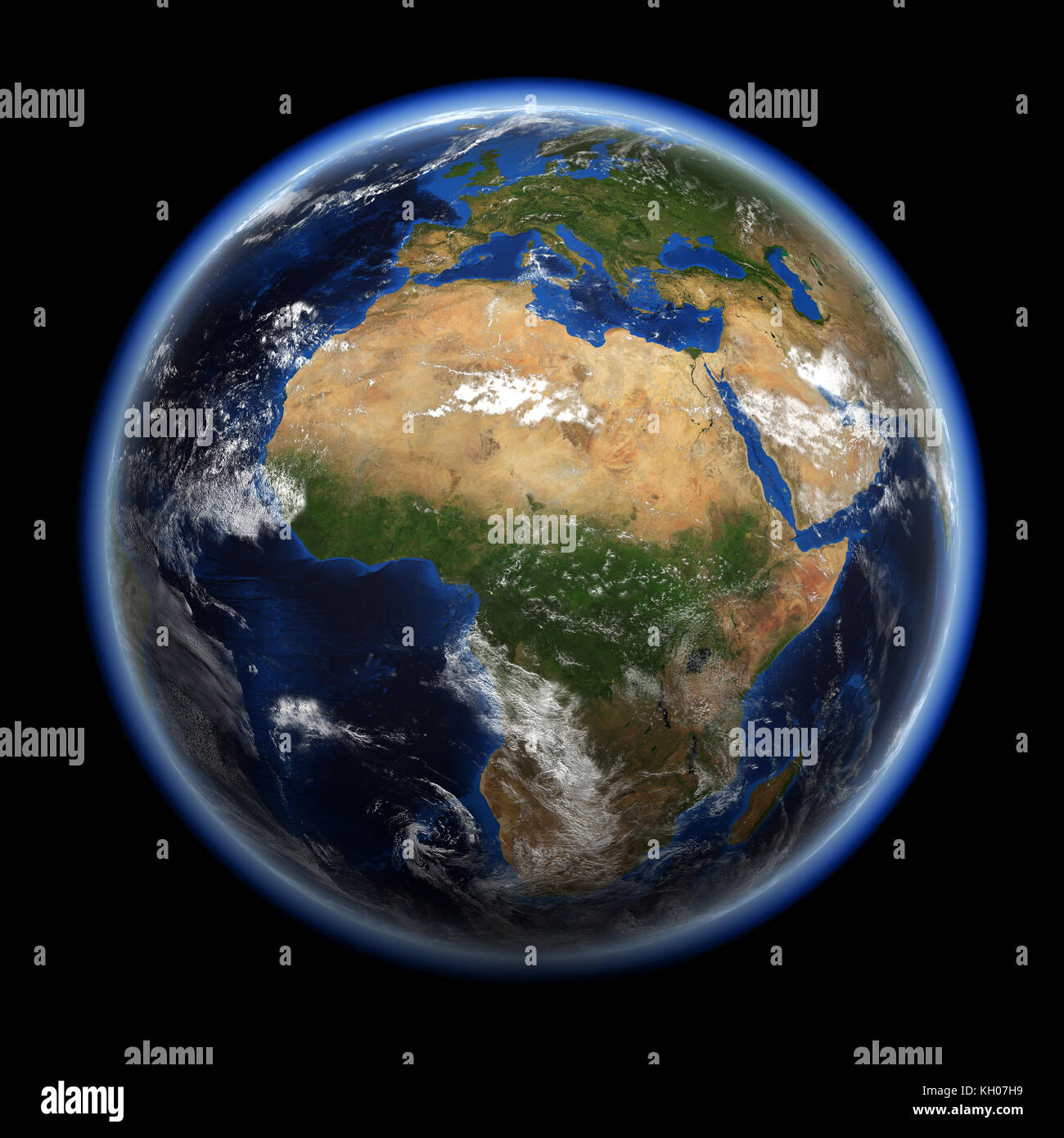 Earth 3d rendering. Earth space model, maps courtesy of NASA Stock Photo -  Alamy