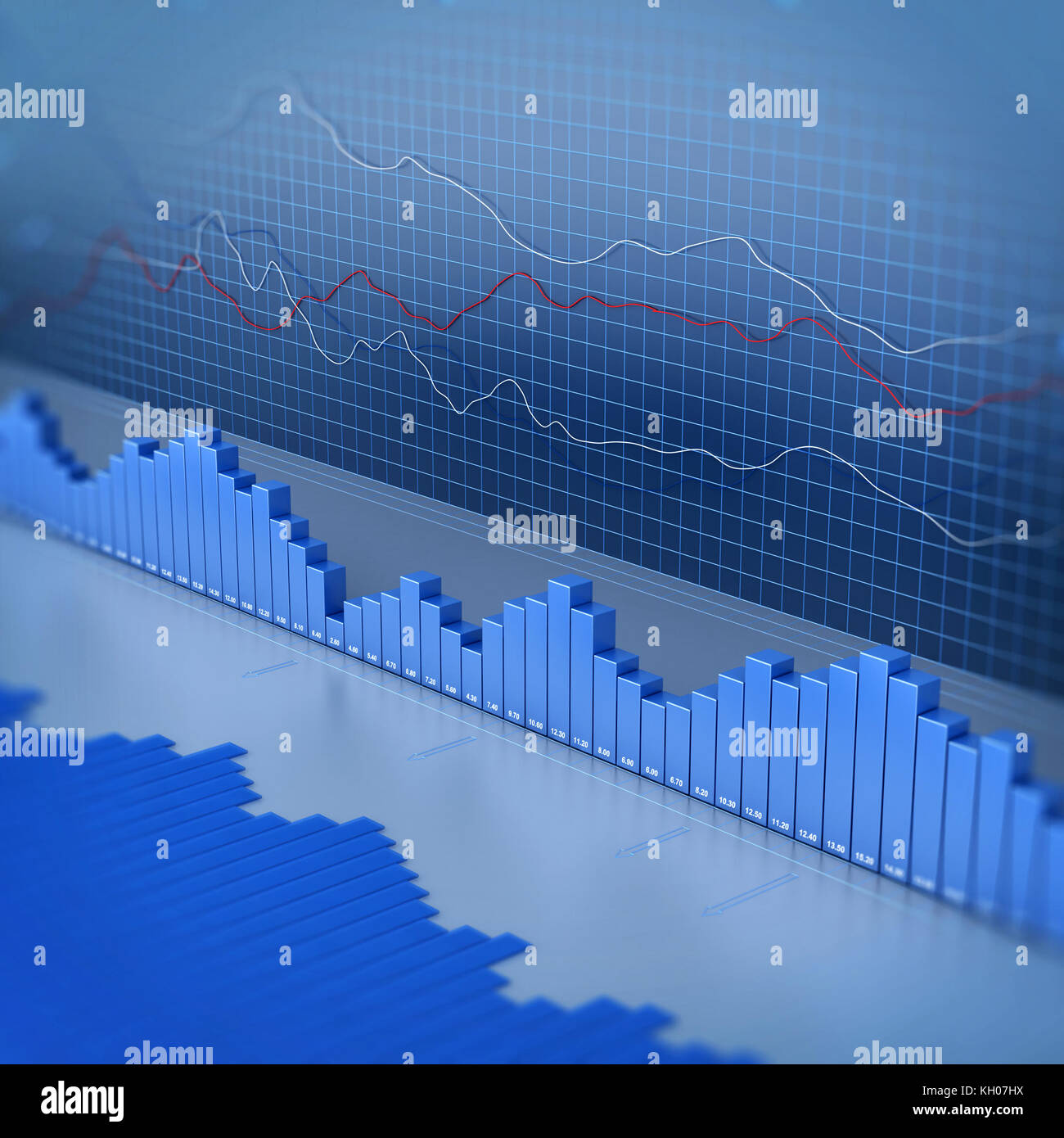 Finance diagram. 3d rendering image technology background Stock Photo