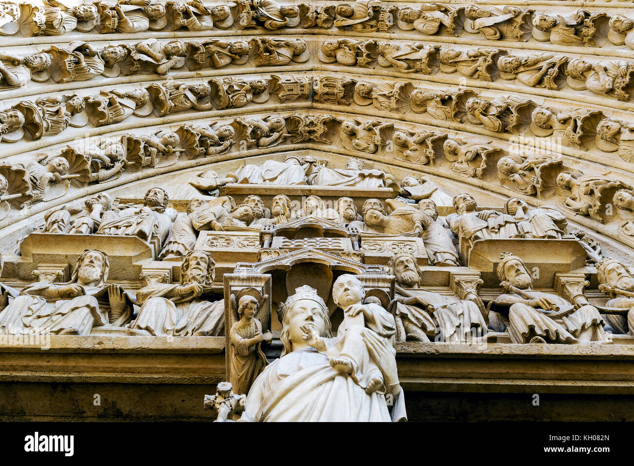 France. Paris (75), 4th Dist. NotreDame cathedral. The Last Judgment