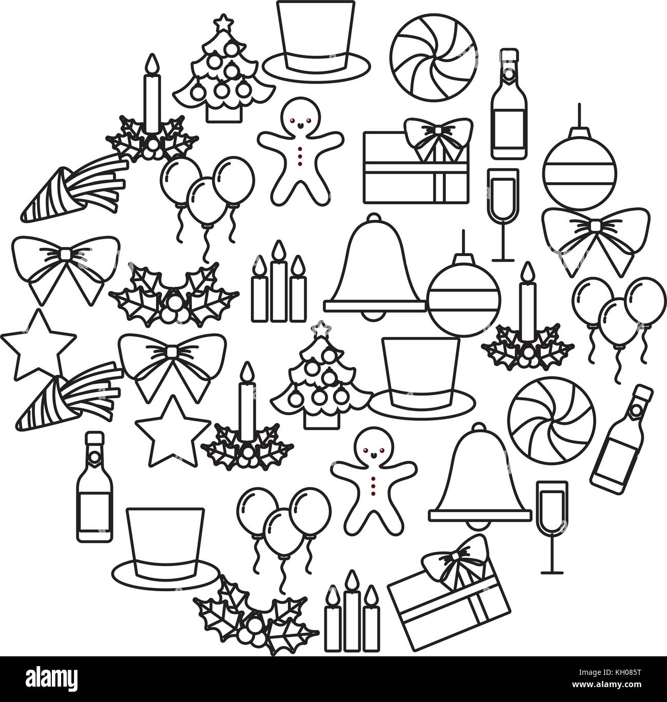 set of christmas and new year elements Stock Vector Image & Art - Alamy