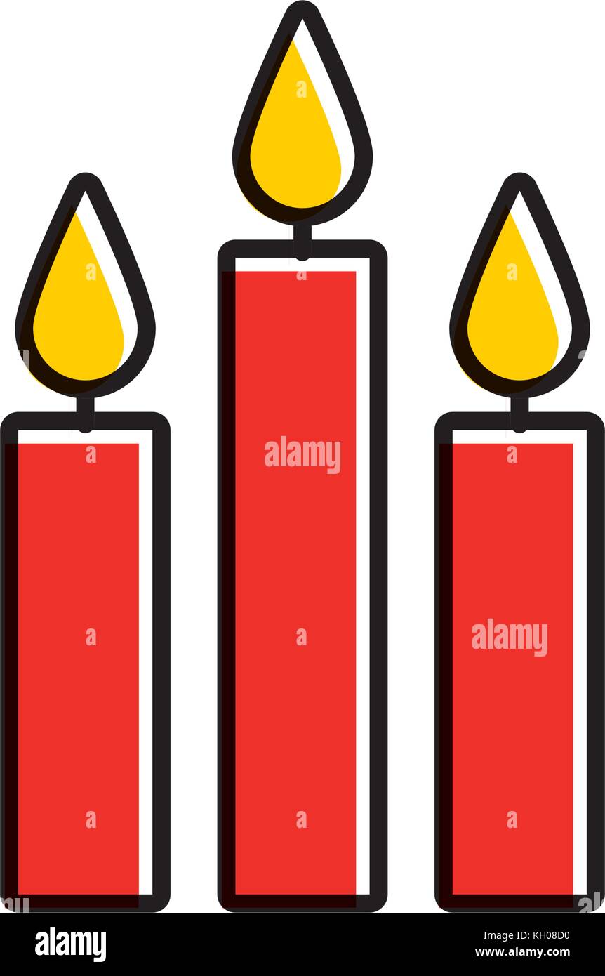 three burning candles christmas decoration Stock Vector Image & Art Alamy