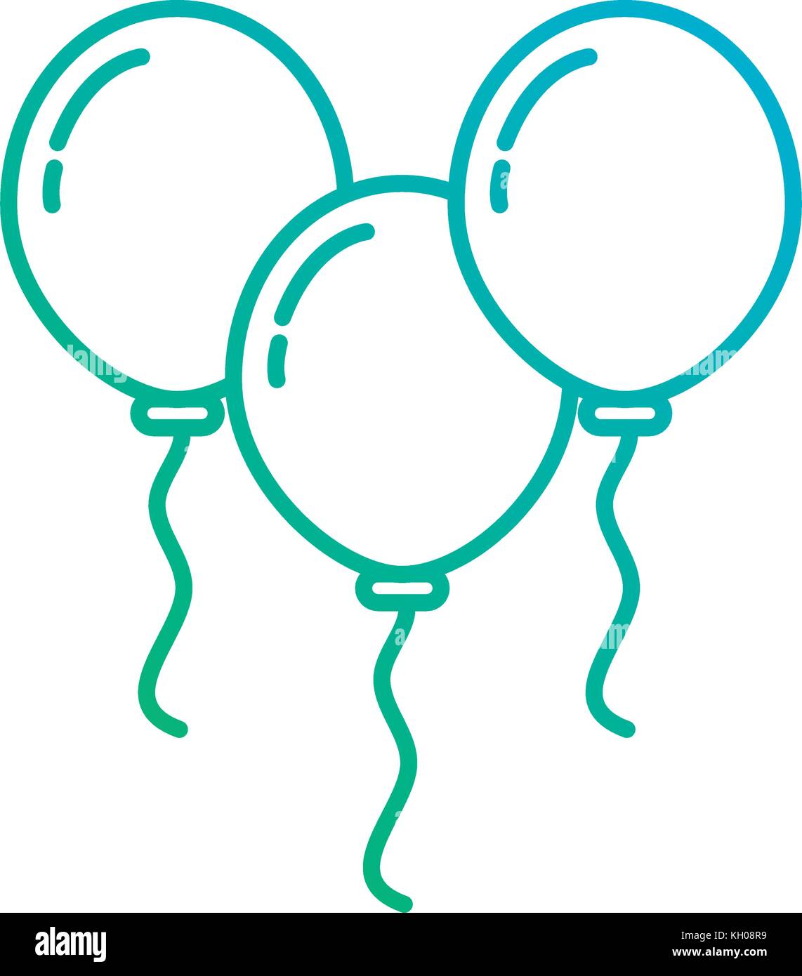 Three flying balloons Stock Vector Images - Alamy