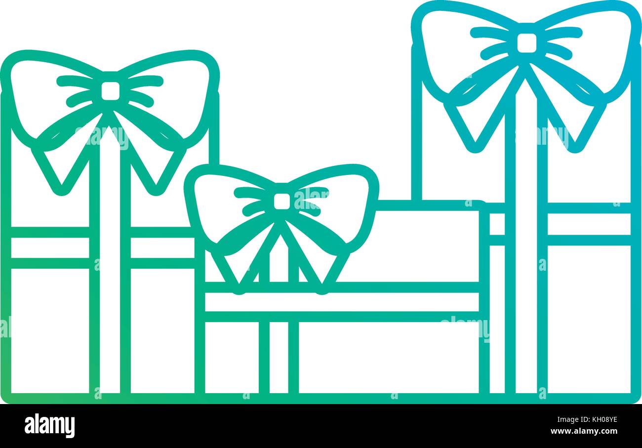 set of different gift boxes christmas presents design Stock Vector ...