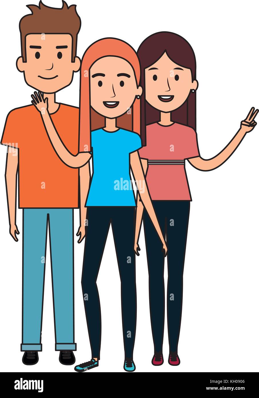 group of persons avatars characters vector illustration design Stock ...