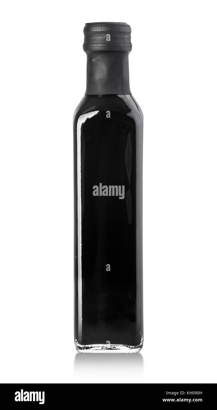 balsamic vinegar bottle isolated on the white background, with clipping