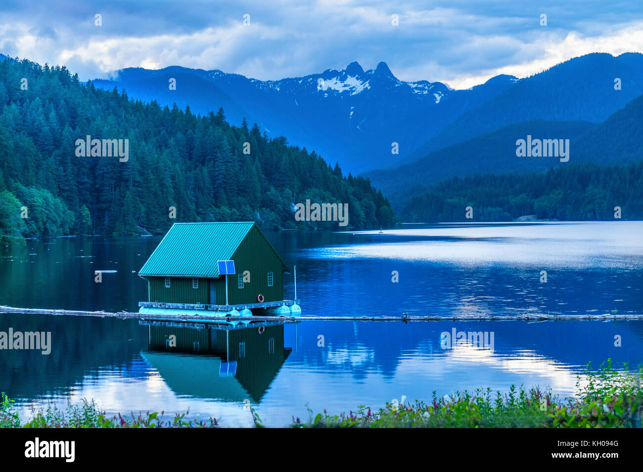 Capilano Reservoir Lake Green Building Dam Snowy Two Lions Snow