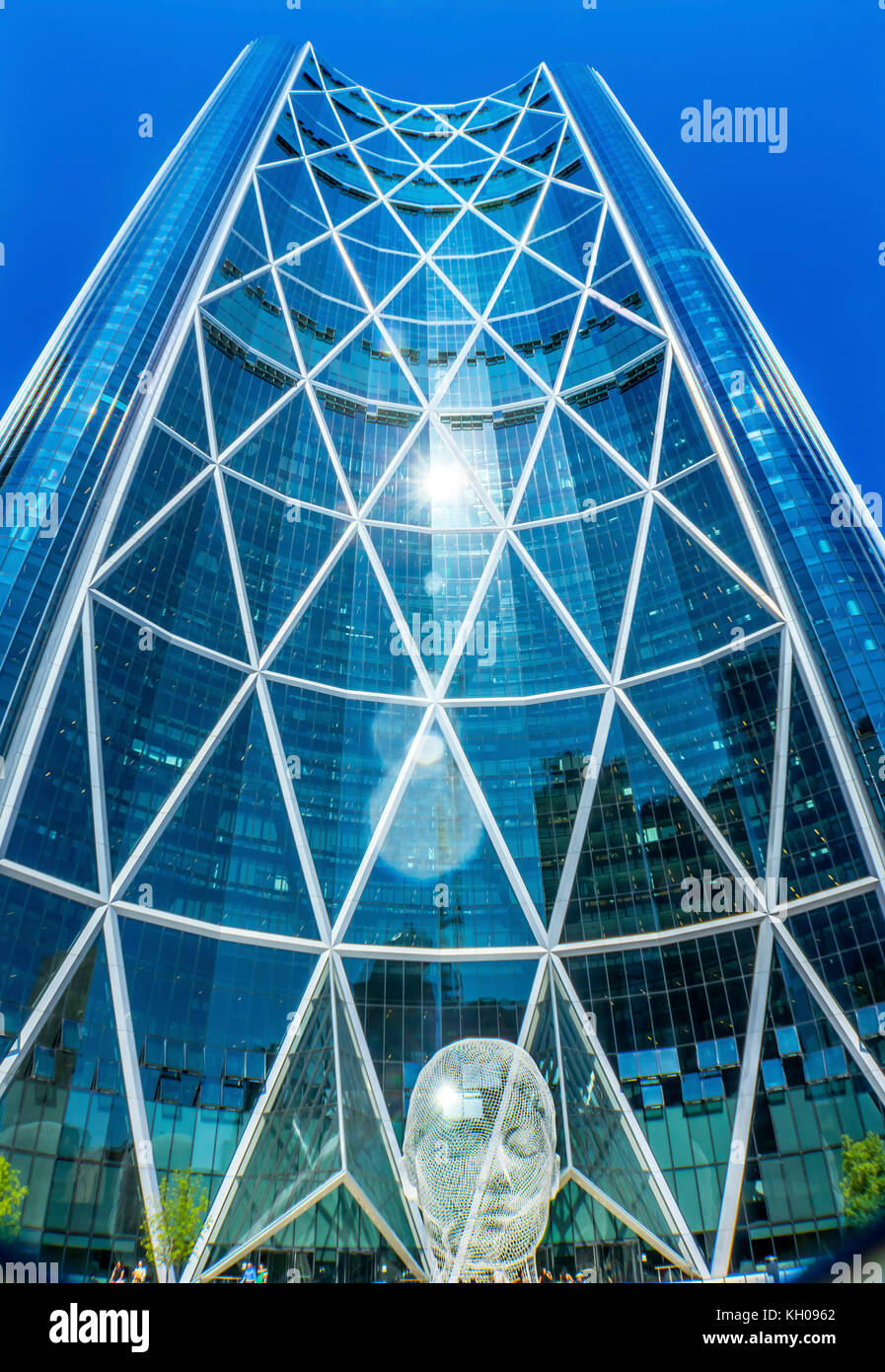 Wire Head Wonderland Public Sculpture Bow Building Calgary Alberta