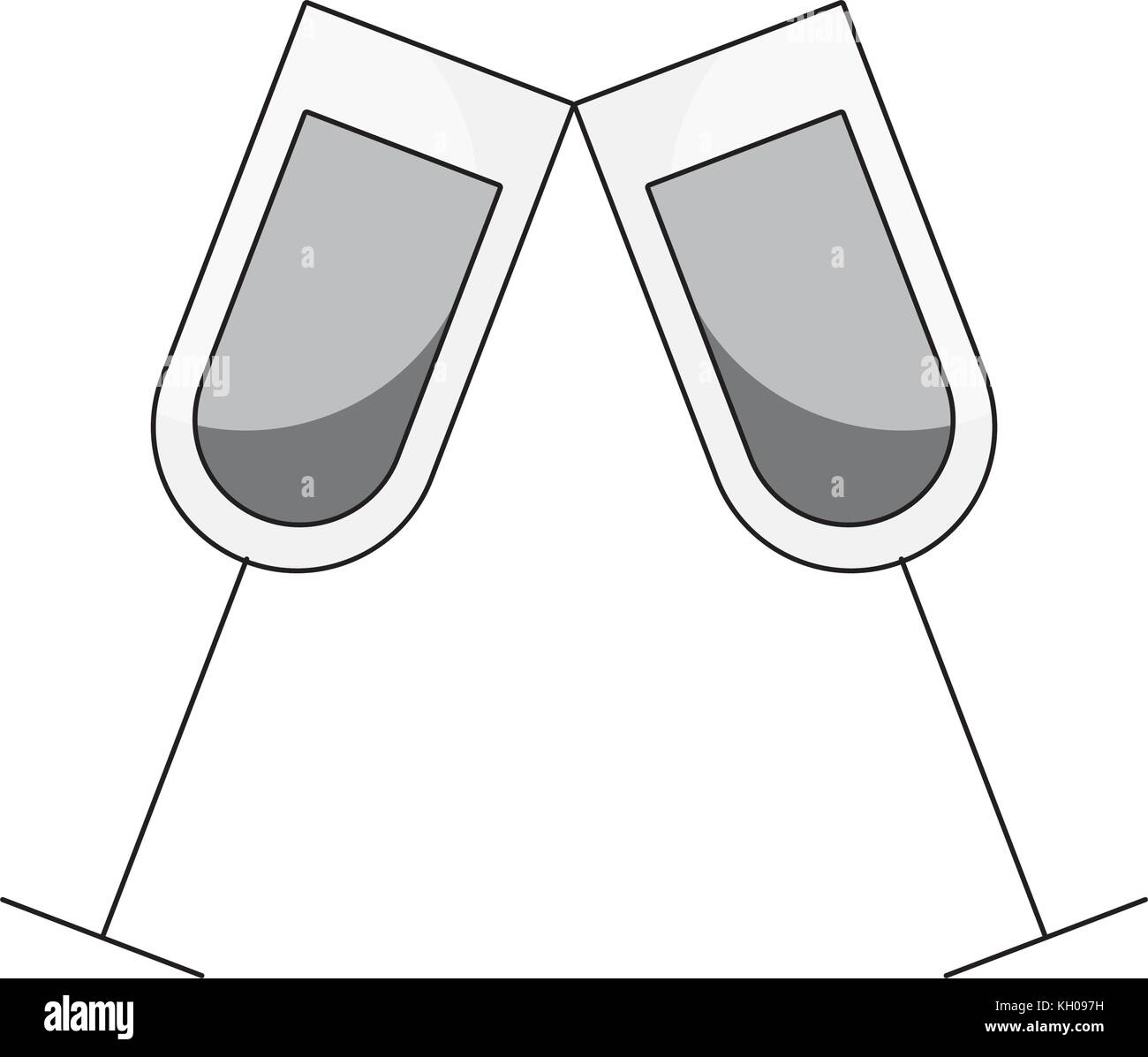 pair of champagne glass cheers drink celebration christmas Stock Vector ...