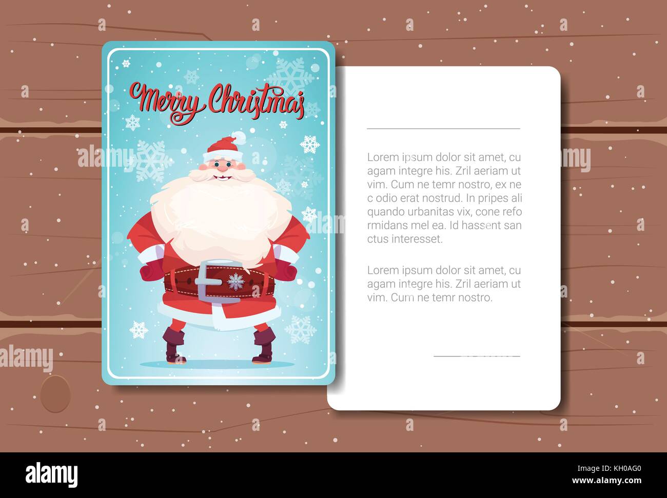 Merry Christmas Card Design With Santa Claus Image And Space Fot Text ...