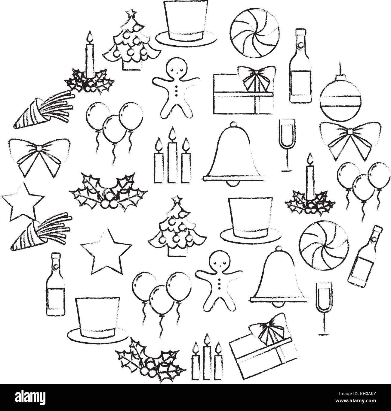 set of christmas and new year elements Stock Vector Image & Art - Alamy