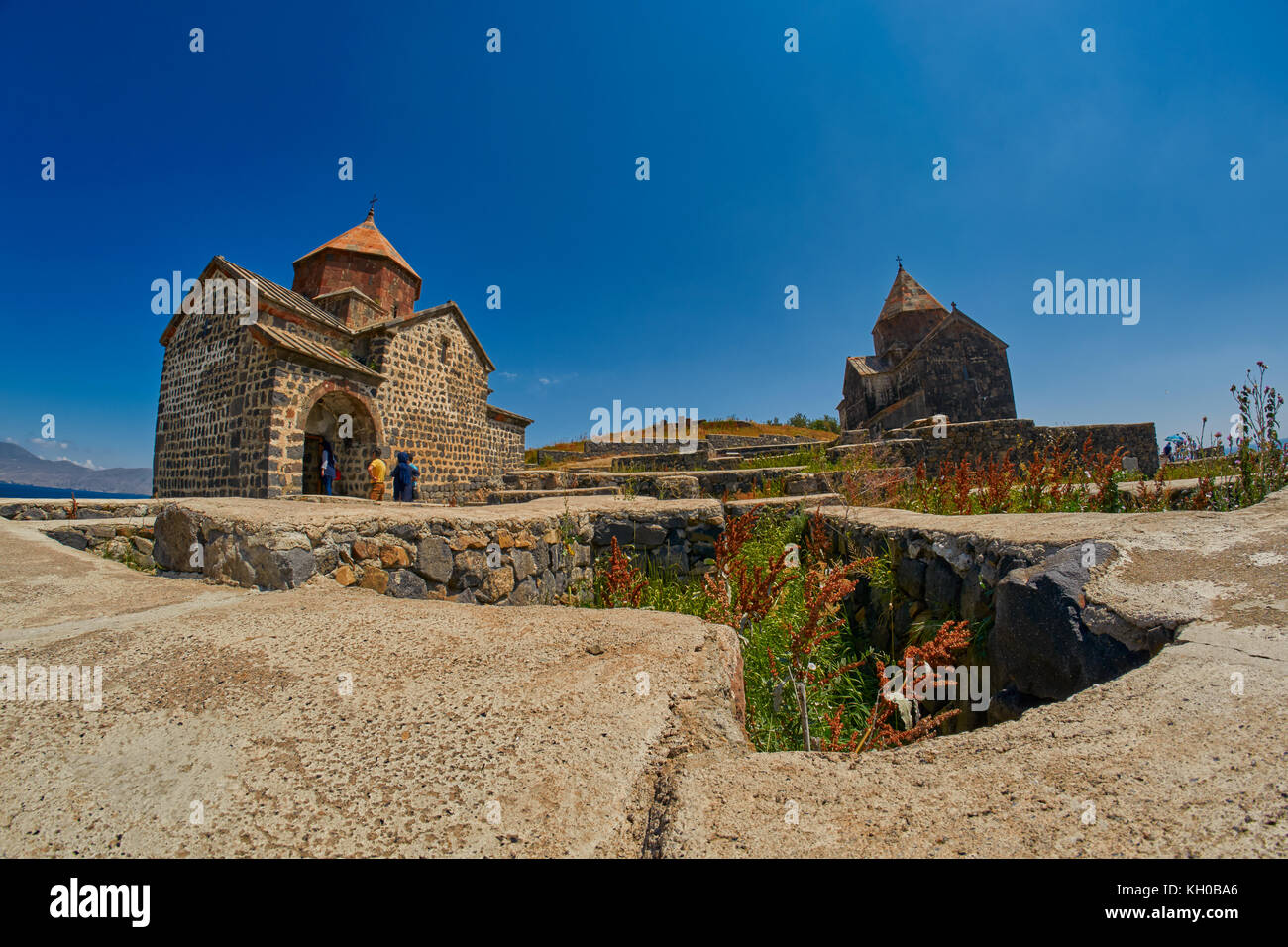 SEVANAVANK MONASTERY, ARMENIA - 02 AUGUST 2017: Famous Sevanavank ...