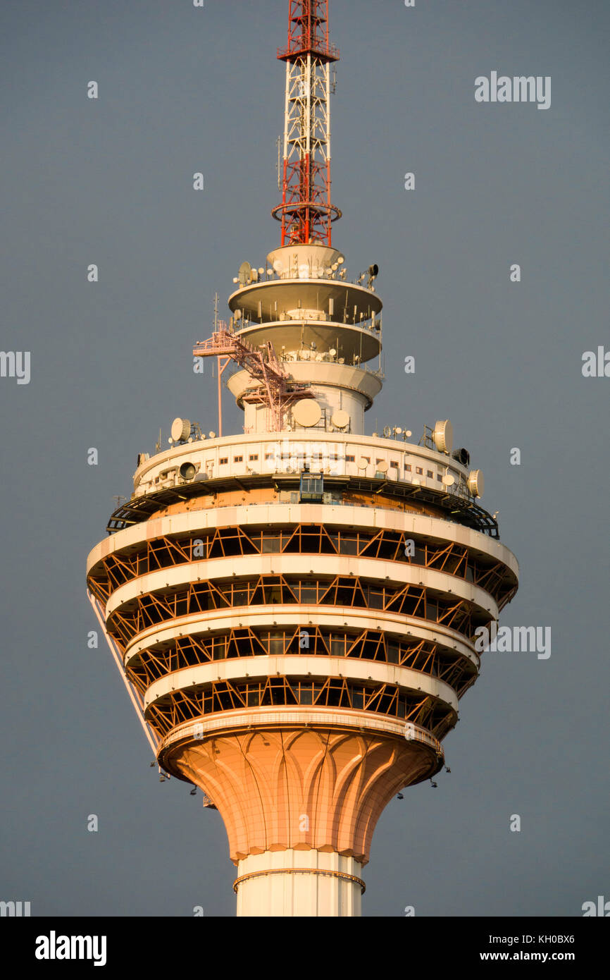 Kuala Lumpur (KL) tower closeup view Stock Photo