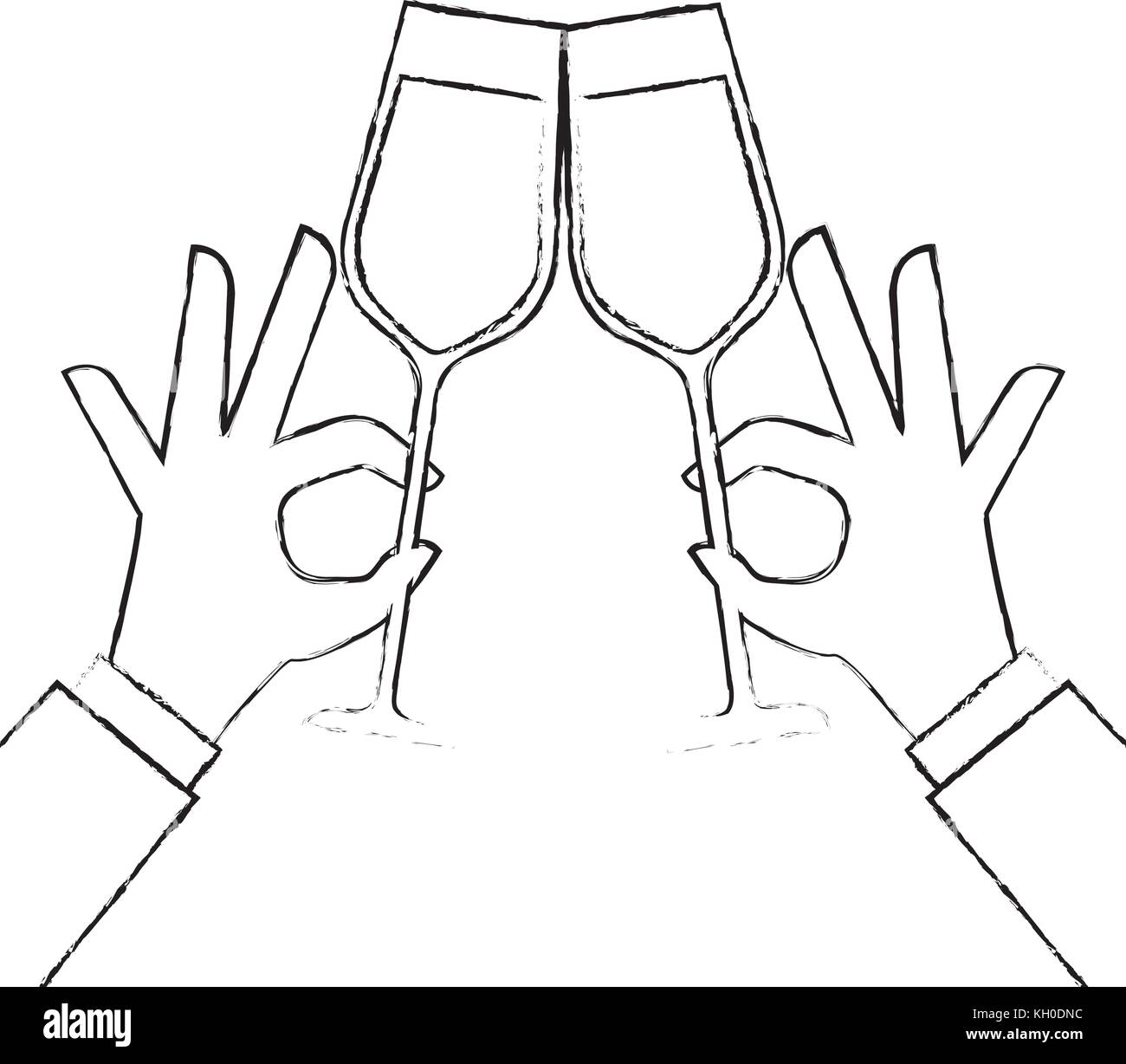hands holding wine glass make a toast Stock Vector Image & Art Alamy