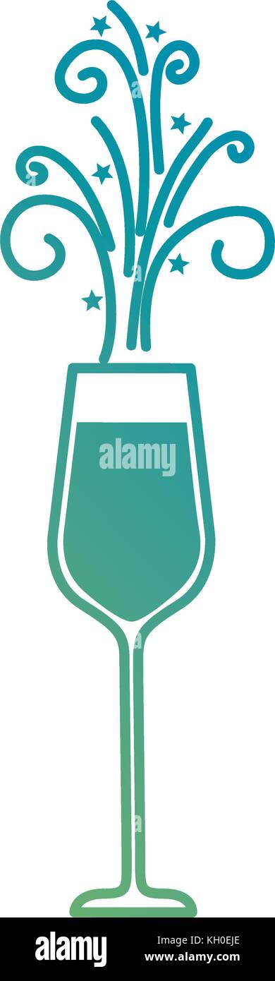 the glass of champagne sparkling drink icon Stock Vector Image & Art ...