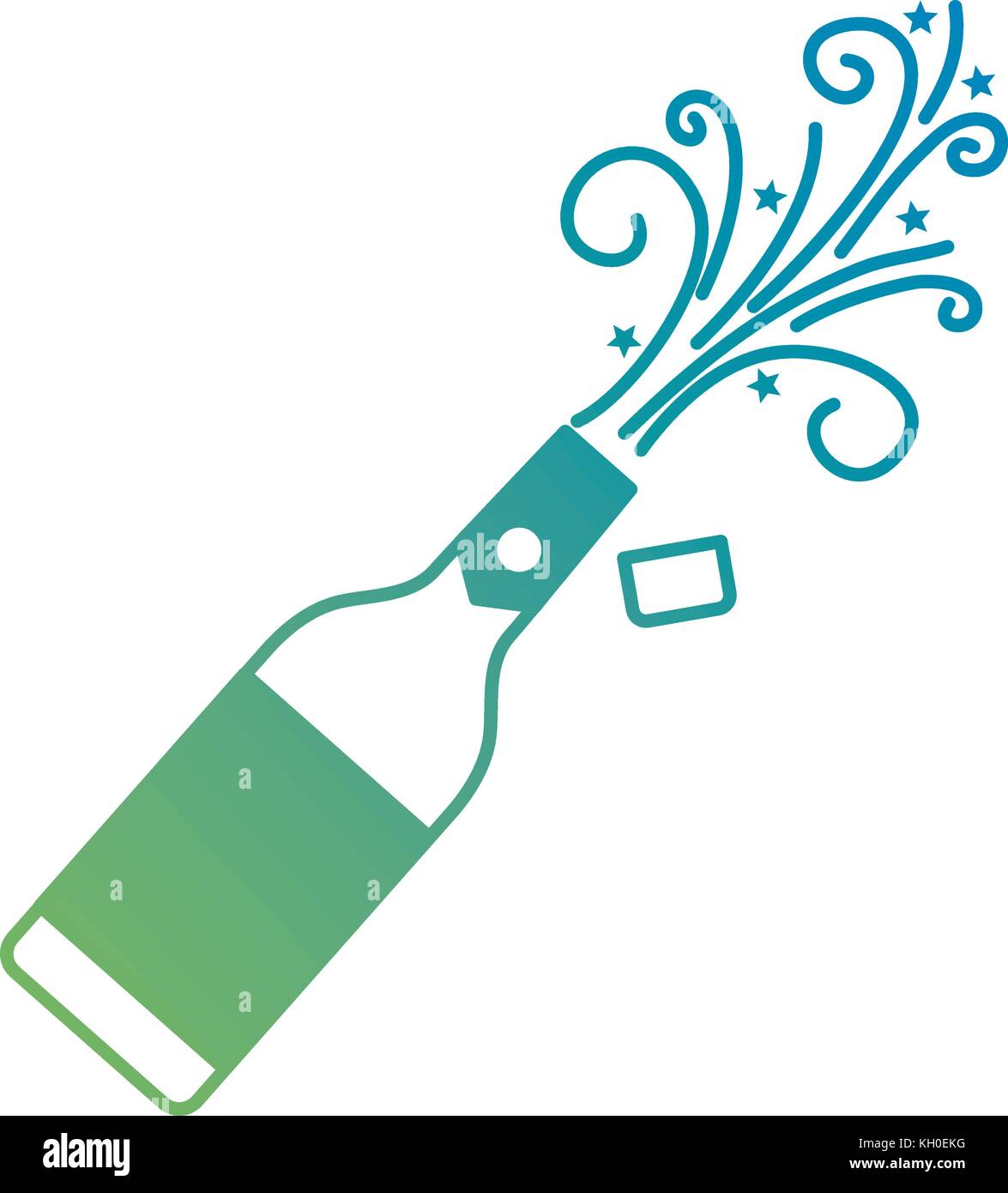 hand holding champagne bottle explosion event Stock Vector Image & Art ...