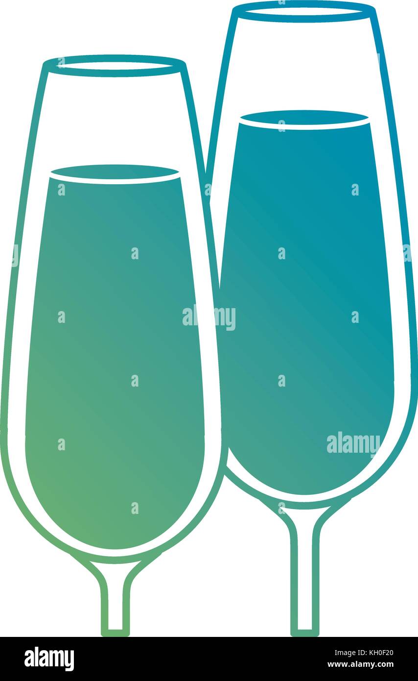 pair of champagne glass cheers drink celebration christmas Stock Vector ...
