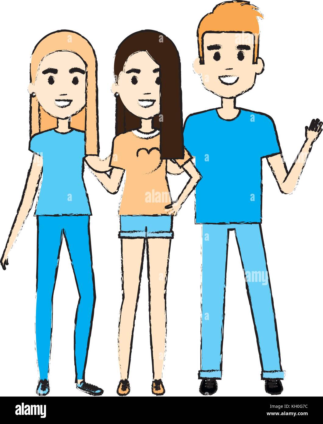 group of persons avatars characters vector illustration design Stock ...