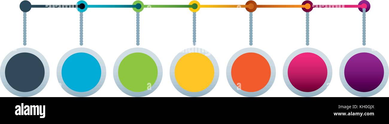 timeline template with circle buttons simple... timeline infographics process with steps options circle template Stock ...