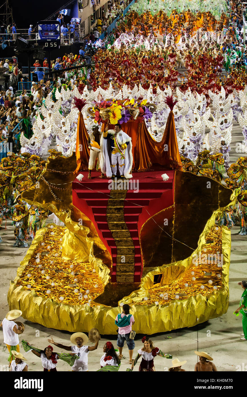 Samba school presentation in Sambodrome during carnival. This is one of