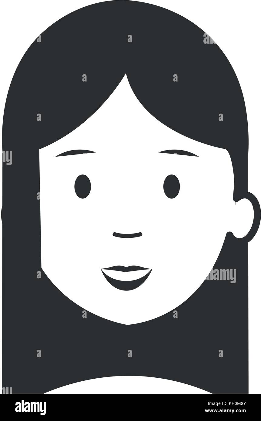 beautiful woman head avatar character vector illustration design Stock ...