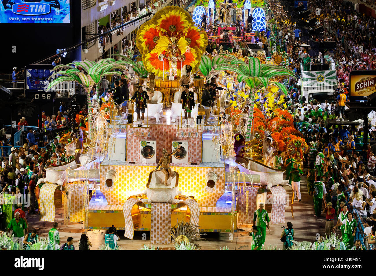 Samba school presentation in Sambodrome during carnival. This is one of