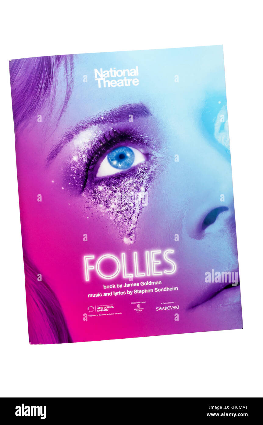 Programme for the 2017 National Theatre production of Follies by Stephen Sondheim. Stock Photo