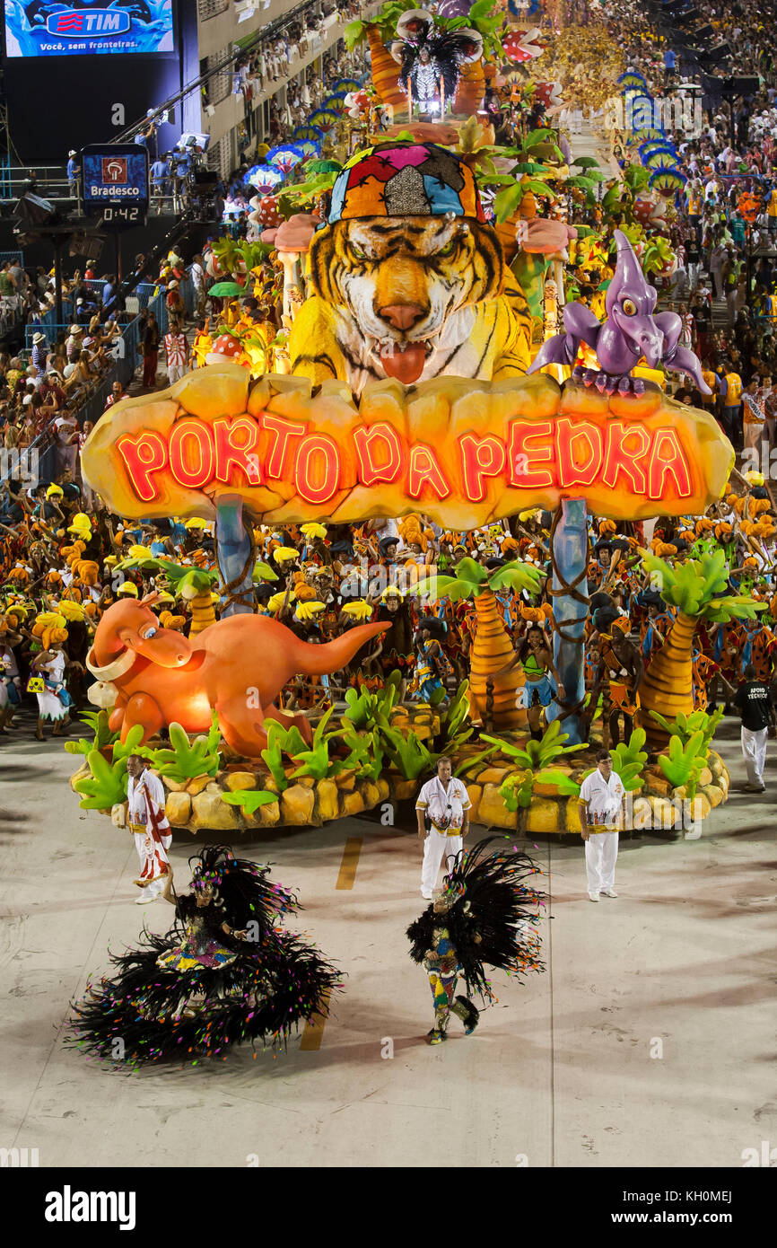 Samba school presentation in Sambodrome during carnival. This is one of