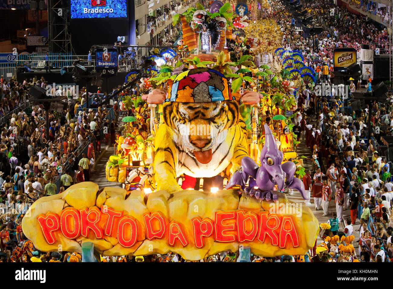 Samba school presentation in Sambodrome during carnival. This is one of