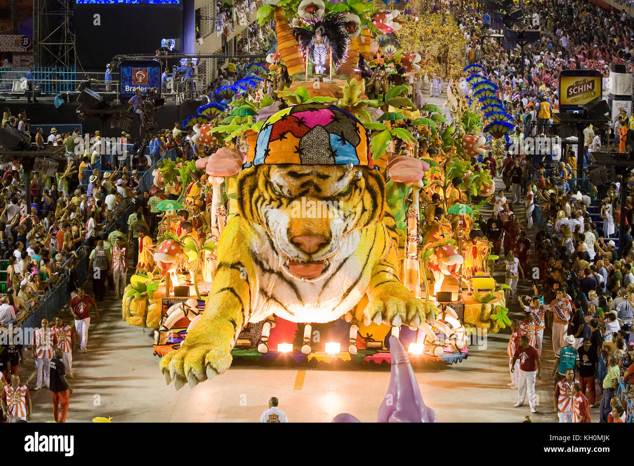 Samba school presentation in Sambodrome during carnival. This is one of