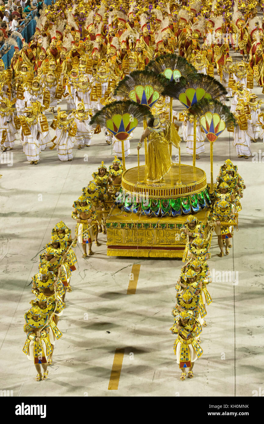 Samba school presentation in Sambodrome during carnival. This is one of