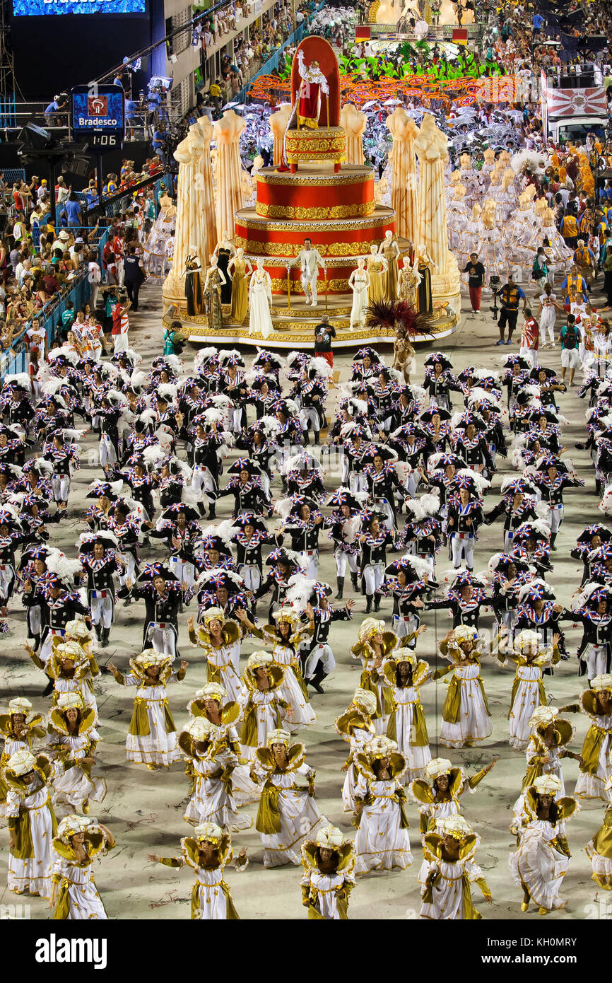 Samba school presentation in Sambodrome during carnival. This is one of