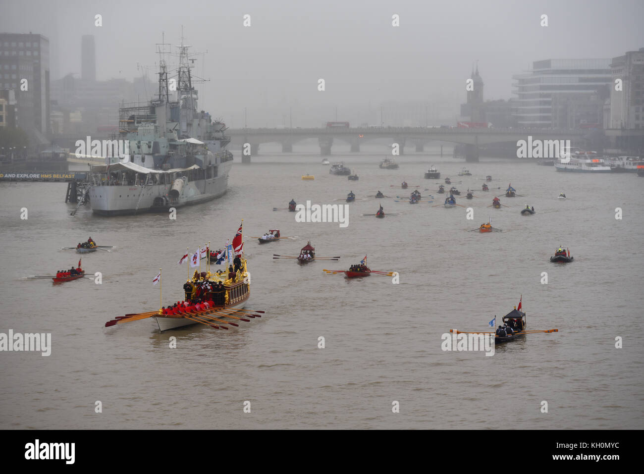 London???s new Lord Mayor Charles Bowman traveled aboard the Queen???s