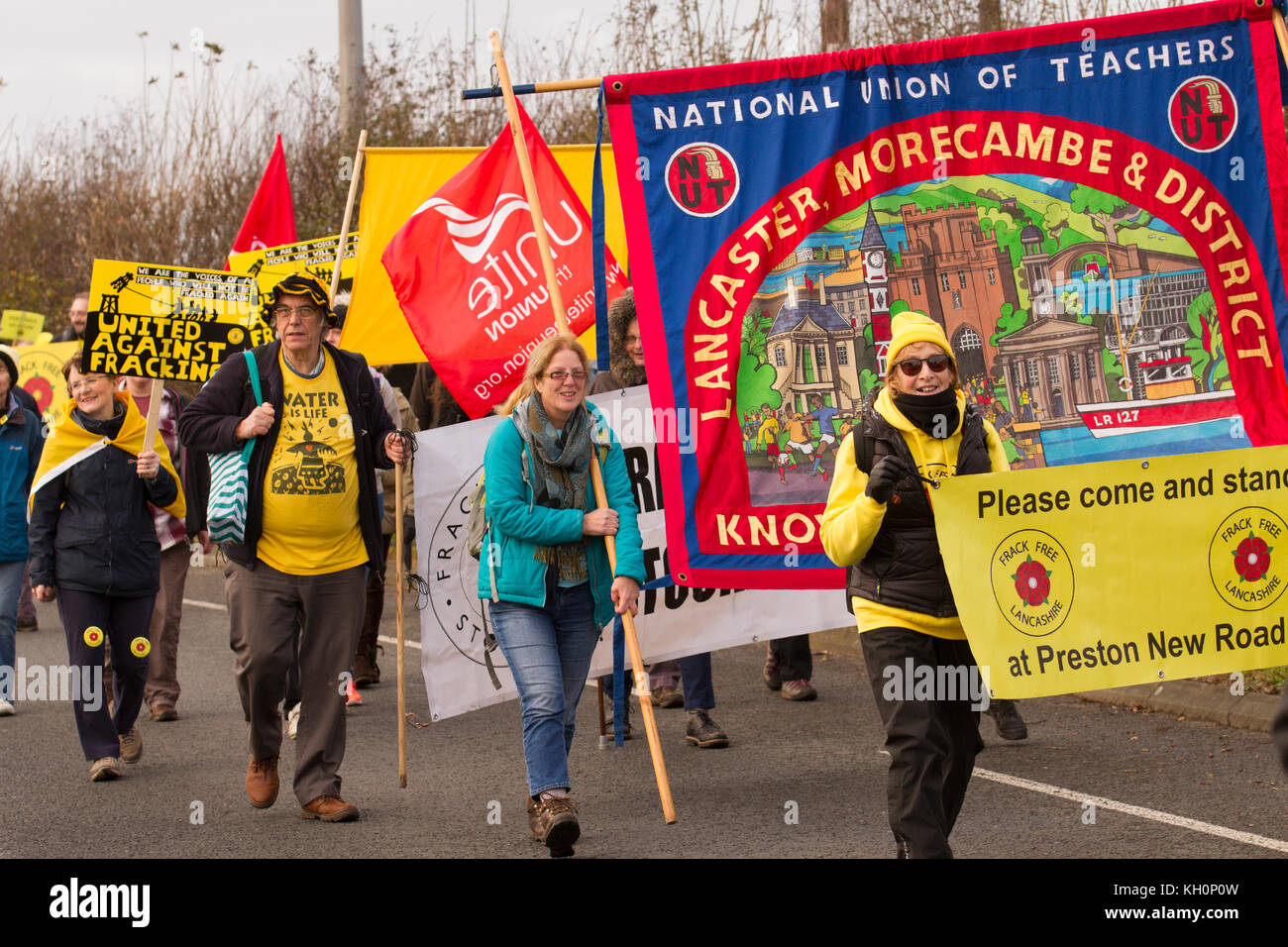 Blackpool, Lancashire, UK. 11th Nov, 2017.Up to 200 protestors ...