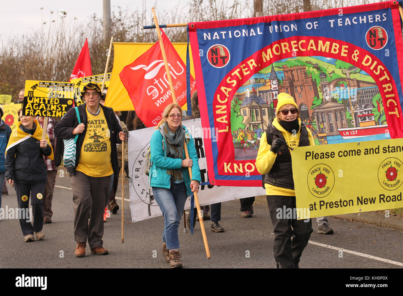 Blackpool, Lancashire, UK. 11th Nov, 2017.Up to 200 protestors ...