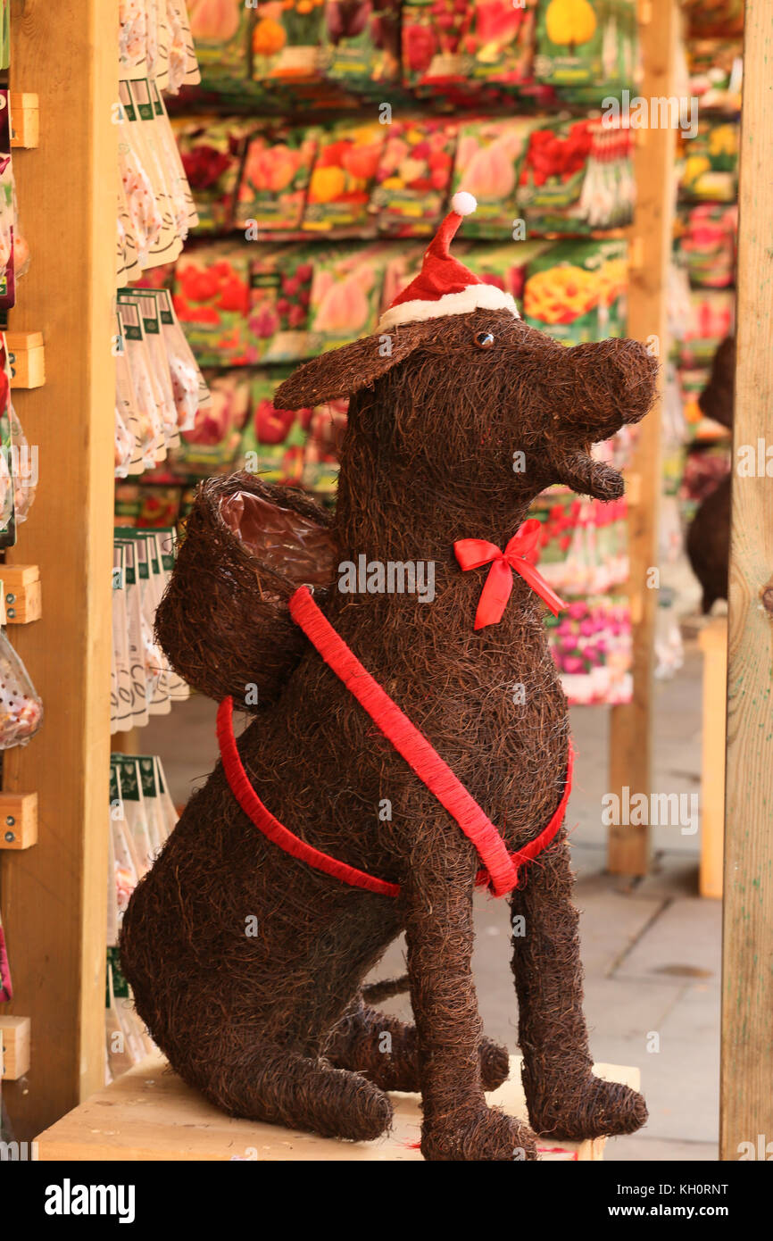 Manchester Uk 11th Nov 2017 A Dog Christmas Decoration On Sale