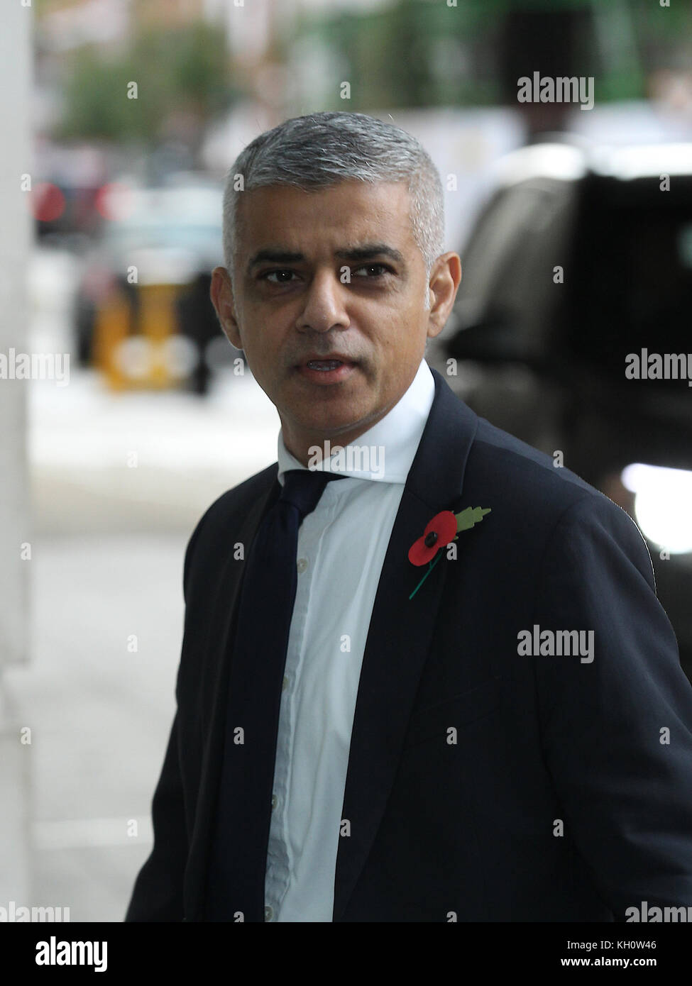 London, UK. 12th November, 2017. Sadiq Khan Mayor of London seen at the Andrew Marr Show at the BBC Studios in London Credit: WFPA/Alamy Live News Stock Photo