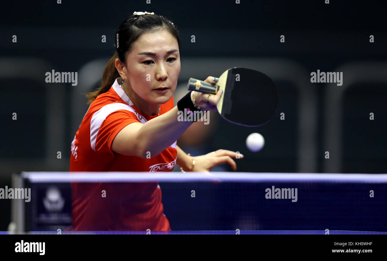 Magdeburg, Germany. 10th Nov, 2017. Germany's Shan Xiaona in action