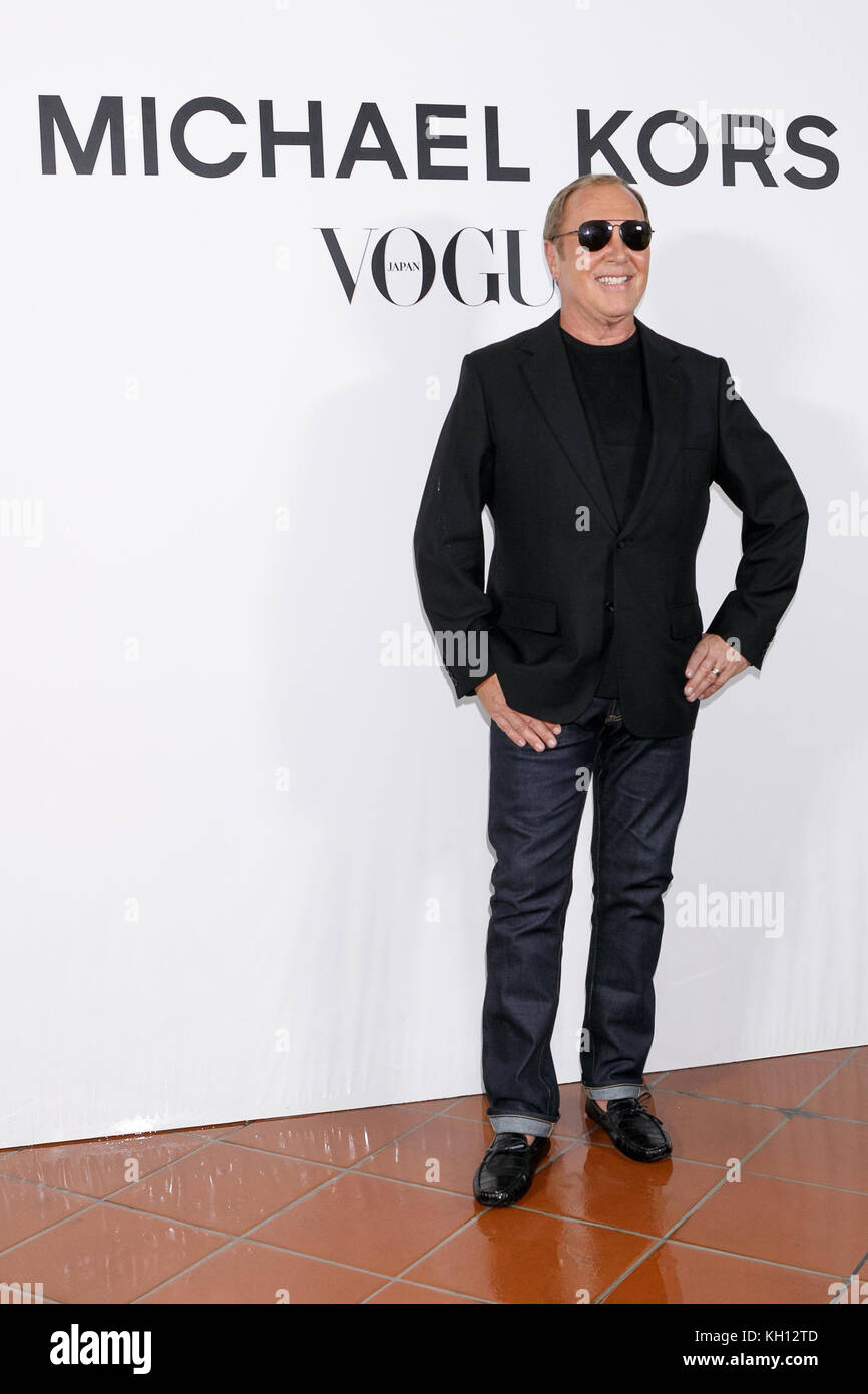 Tokyo, Japan. 13th November, 2017. Fashion designer Michael Kors attends  the photo call for the event ''Michael Kors Watch Hunger Stop Charity Gala  Dinner in Tokyo'' at the Riva degli Etruschi restaurant