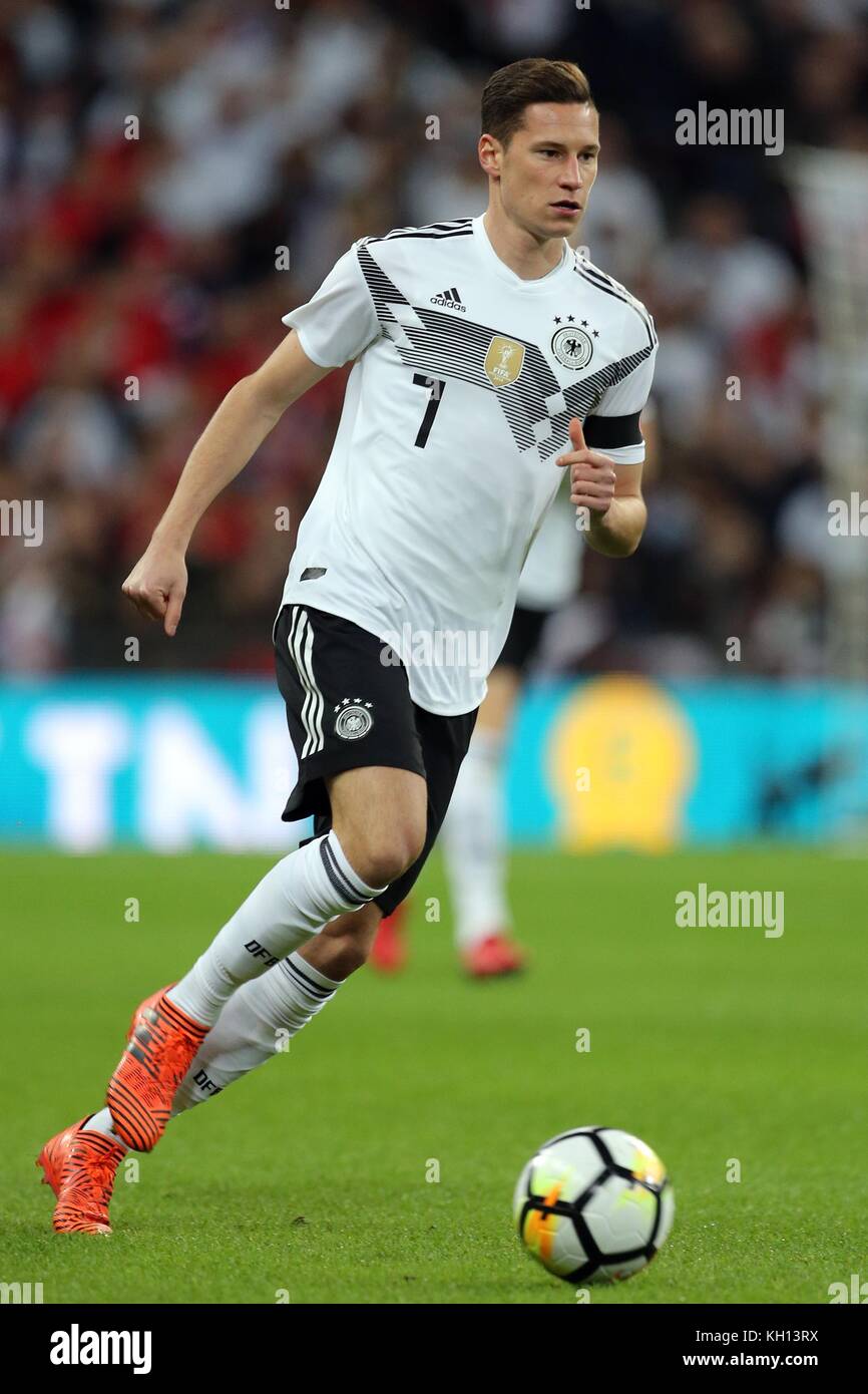 JULIAN DRAXLER GERMANY & PARIS SAINT-GERMAIN ENGLAND V GERMANY, INTERNATIONAL FRIENDLY WEMBLEY STADIUM, LONDON, ENGLAND 10 November 2017 GBB5151 STRICTLY EDITORIAL USE ONLY. If The Player/Players Depicted In This Image Is/Are Playing For An English Club Or The England National Team. Then This Image May Only Be Used For Editorial Purposes. No Commercial Use. The Following Usages Are Also Restricted EVEN IF IN AN EDITORIAL CONTEXT: Use in conjuction with, or part of, any unauthorized audio, video, data, fixture lists, club/league logos, Betting, Games or any 'live' services. Stock Photo