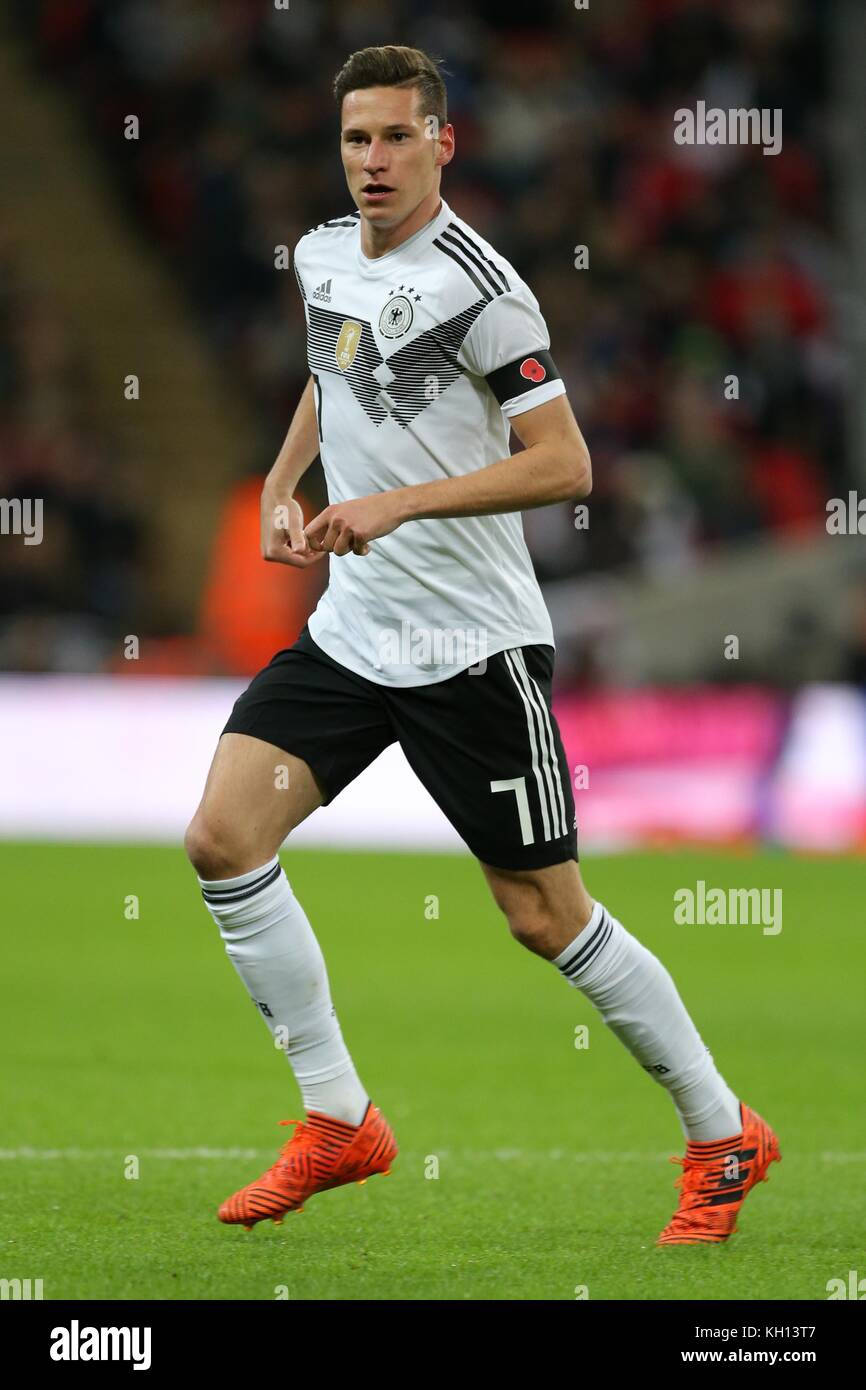 JULIAN DRAXLER GERMANY & PARIS SAINT-GERMAIN ENGLAND V GERMANY, INTERNATIONAL FRIENDLY WEMBLEY STADIUM, LONDON, ENGLAND 10 November 2017 GBB5160 STRICTLY EDITORIAL USE ONLY. If The Player/Players Depicted In This Image Is/Are Playing For An English Club Or The England National Team. Then This Image May Only Be Used For Editorial Purposes. No Commercial Use. The Following Usages Are Also Restricted EVEN IF IN AN EDITORIAL CONTEXT: Use in conjuction with, or part of, any unauthorized audio, video, data, fixture lists, club/league logos, Betting, Games or any 'live' services. Stock Photo