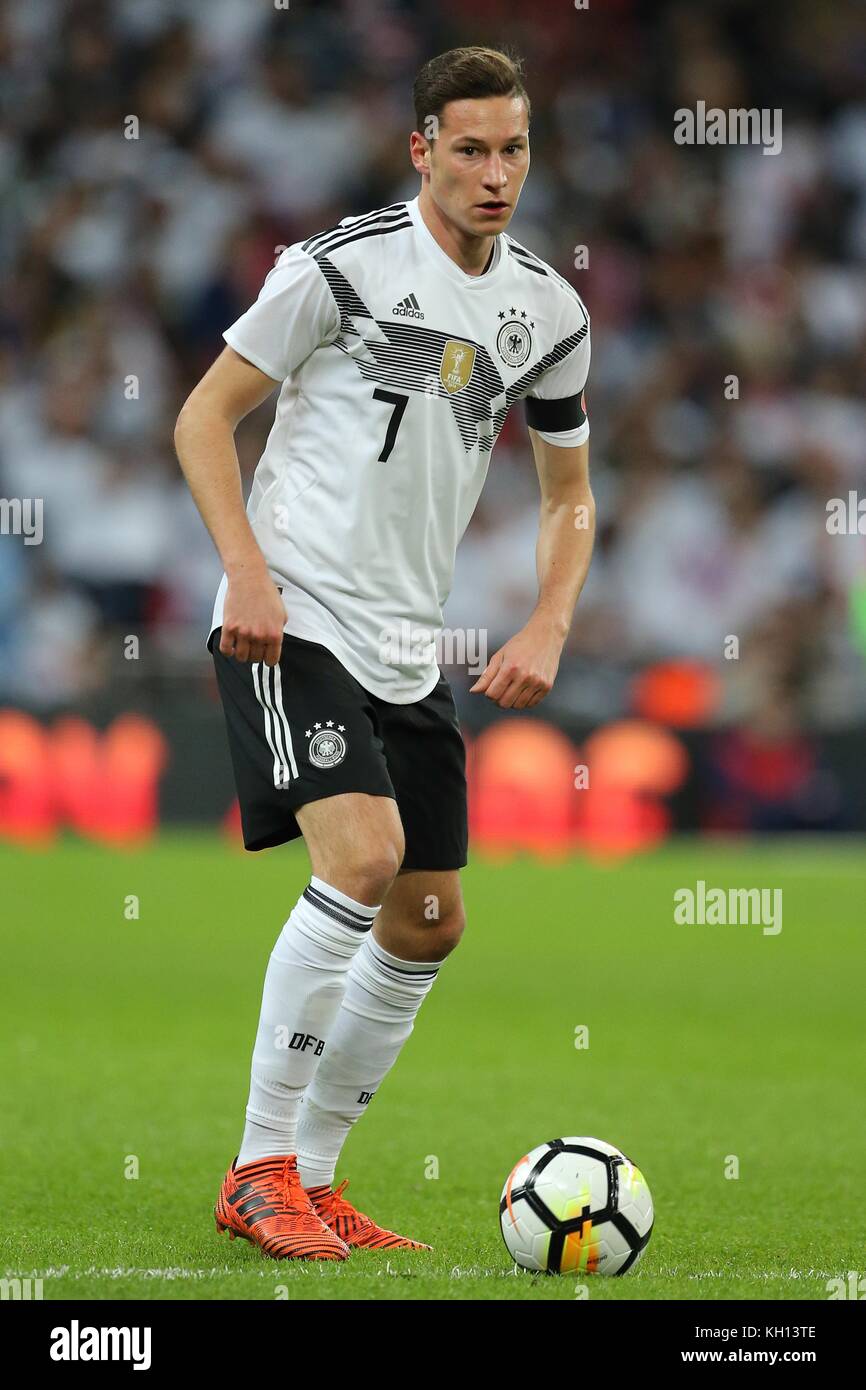 JULIAN DRAXLER GERMANY & PARIS SAINT-GERMAIN ENGLAND V GERMANY, INTERNATIONAL FRIENDLY WEMBLEY STADIUM, LONDON, ENGLAND 10 November 2017 GBB5166 STRICTLY EDITORIAL USE ONLY. If The Player/Players Depicted In This Image Is/Are Playing For An English Club Or The England National Team. Then This Image May Only Be Used For Editorial Purposes. No Commercial Use. The Following Usages Are Also Restricted EVEN IF IN AN EDITORIAL CONTEXT: Use in conjuction with, or part of, any unauthorized audio, video, data, fixture lists, club/league logos, Betting, Games or any 'live' services. Stock Photo